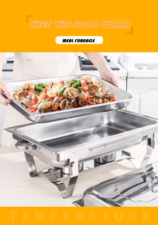 Wholesale Indian chaffing dish rectangle electric buffet food warmer stainless steel chafing dishes for sale