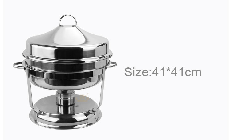 Buffet Set FT-02412 Stainless Steel Hoisting Cover Alcohol Heating Round 1000 Pcs 41*41cm XINYUAN 201S/S CN;GUA Mirror Polishing
