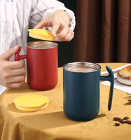Office/home stainless steel multicolor coffee mug thermal-insulation water cup