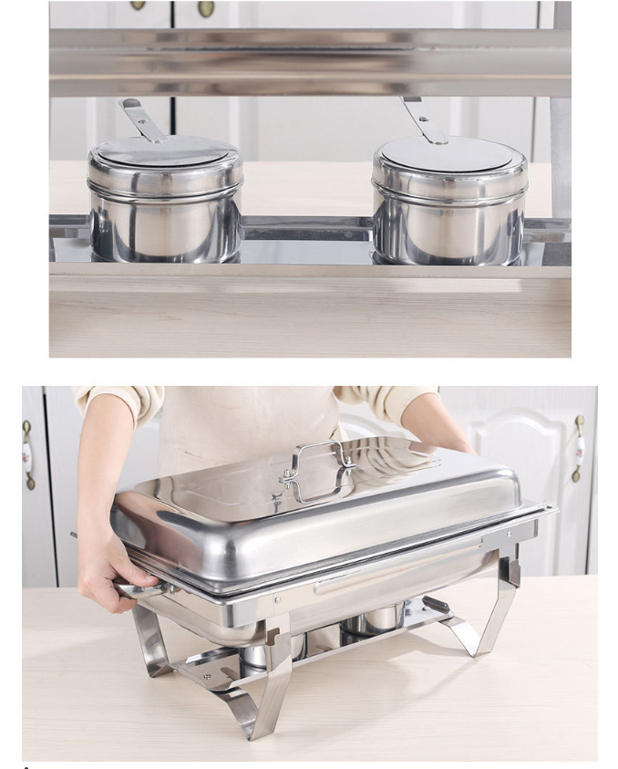 Wholesale Indian chaffing dish rectangle electric buffet food warmer stainless steel chafing dishes for sale